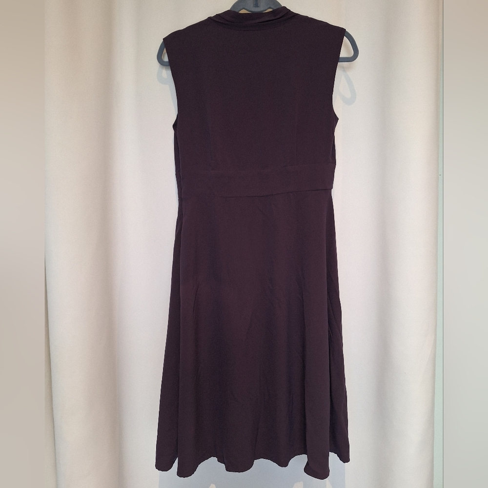 ModCloth Plum Ruffle Dress Size Medium - Picture 5 of 11